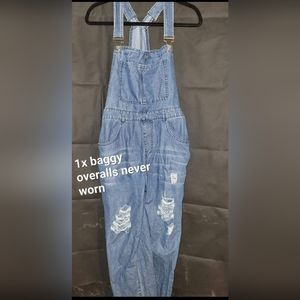 Ladies Overalls, 16, blue,